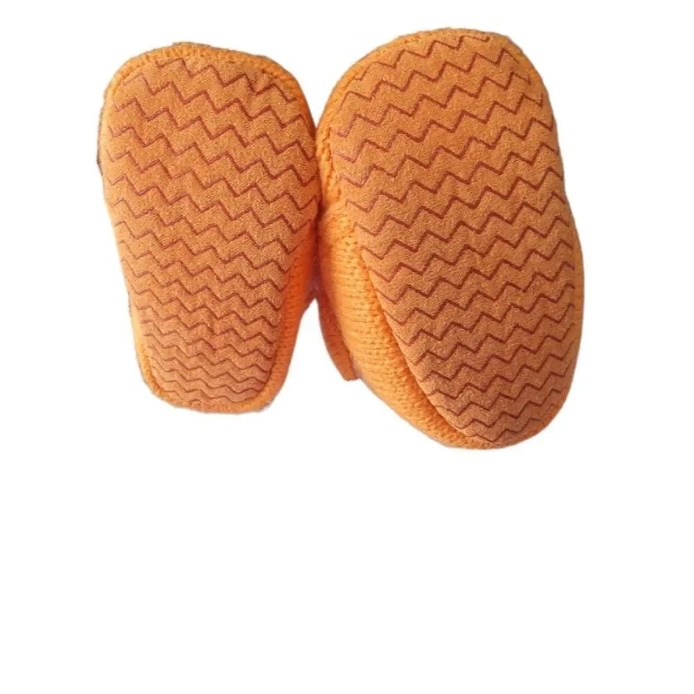 Cat & Jack Infant Pumpkin Halloween Booties Size 0-3 Months